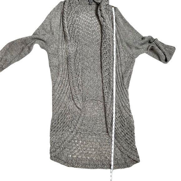 Eddie Bauer Open Front Knitted Gray Grey Cardigan Duster Size 2x plus size - Picture 14 of 15